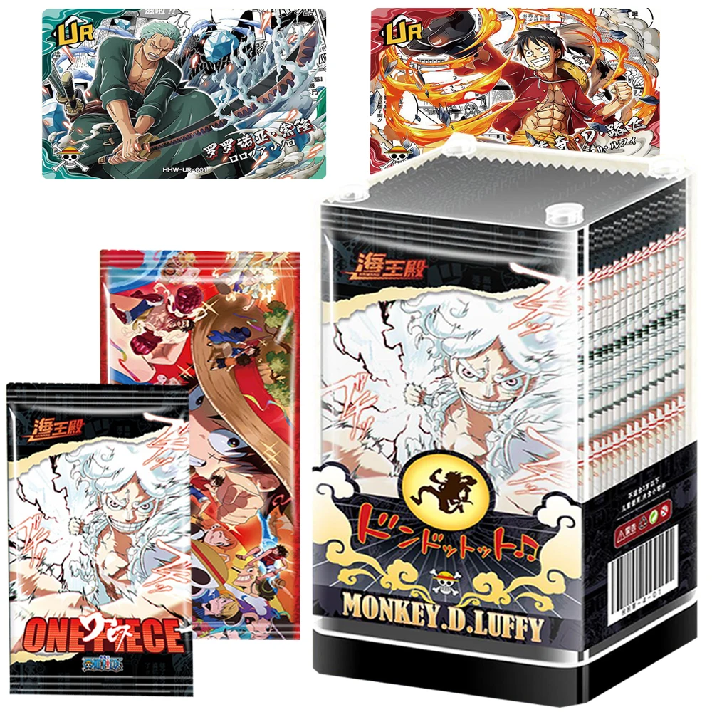 One Piece Cards Booster Box Hot Blooted Anime Giapponese Personaggio Popolare Rufy Game Trading Rare Collection Cards Regalo Per Bambini