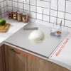 Stainless Steel Cutting Board, Multi-use for Dough Kneading, Chopping, Fruit Cutting, Antibacterial Kitchen Surface, Easy Clean 5