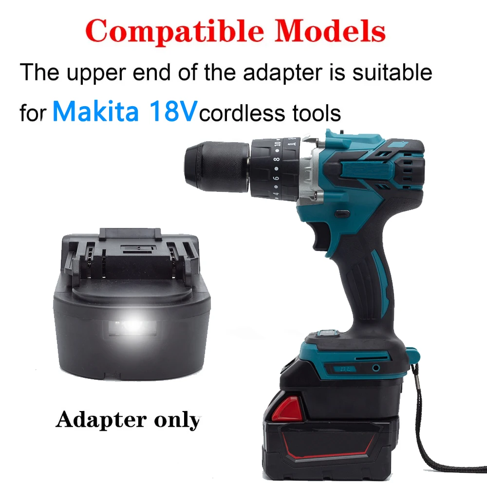 Battery Adapter Converter For Makita 18V BL Tools Compatible with for Milwaukee 18V-20V Li-ion (Batteries not included)