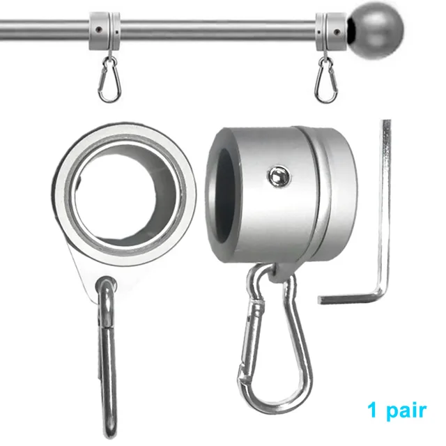 2Db Easy Expless Ezüst Rozsdaálló Kültéri Állítható Zászló Rúd Gyűrű 360 Fokos Forgó Grommet Karabiner Alumínium Ötvözettel - Image 6