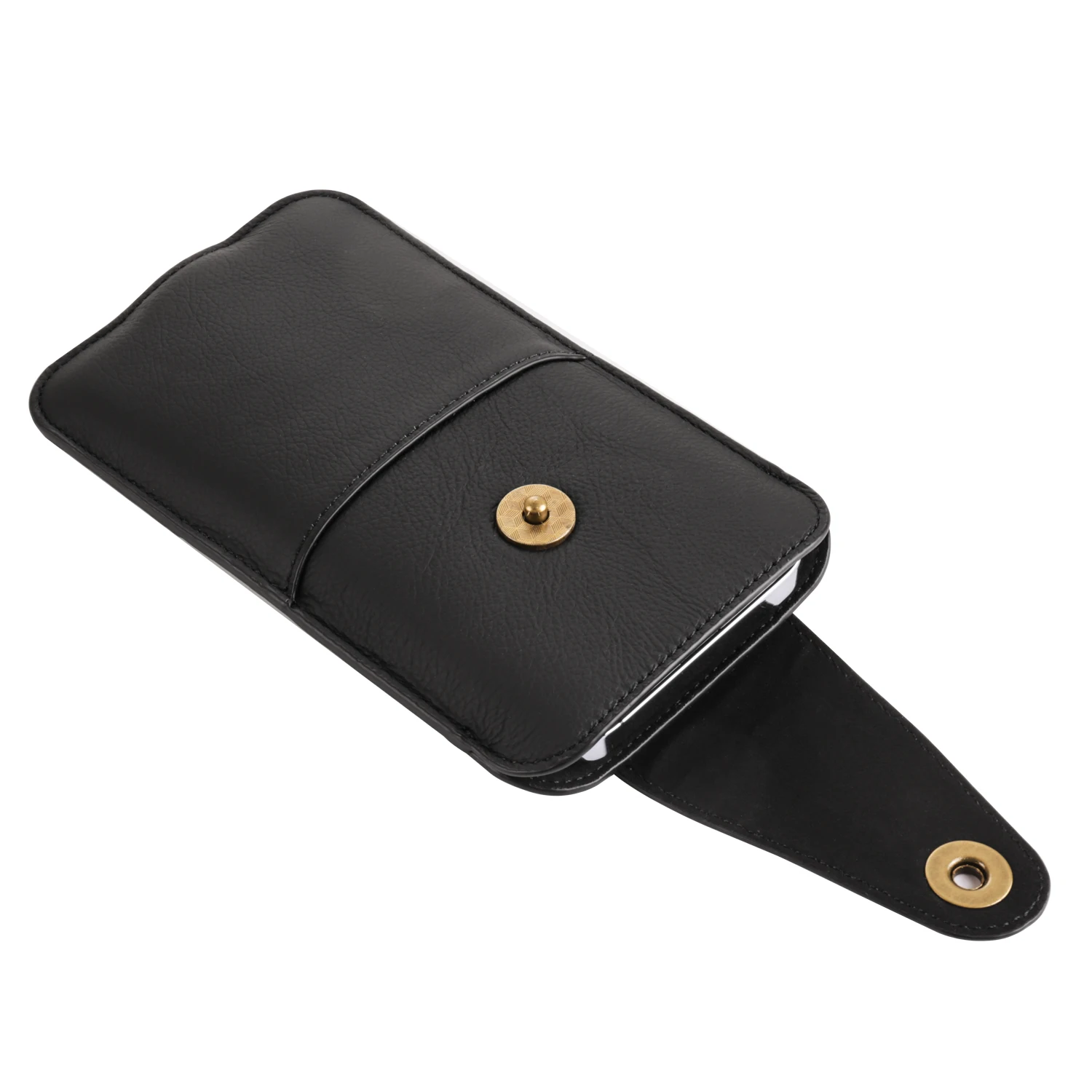 Premium Cowhide Leather Belt Clip Case with Secure Closure