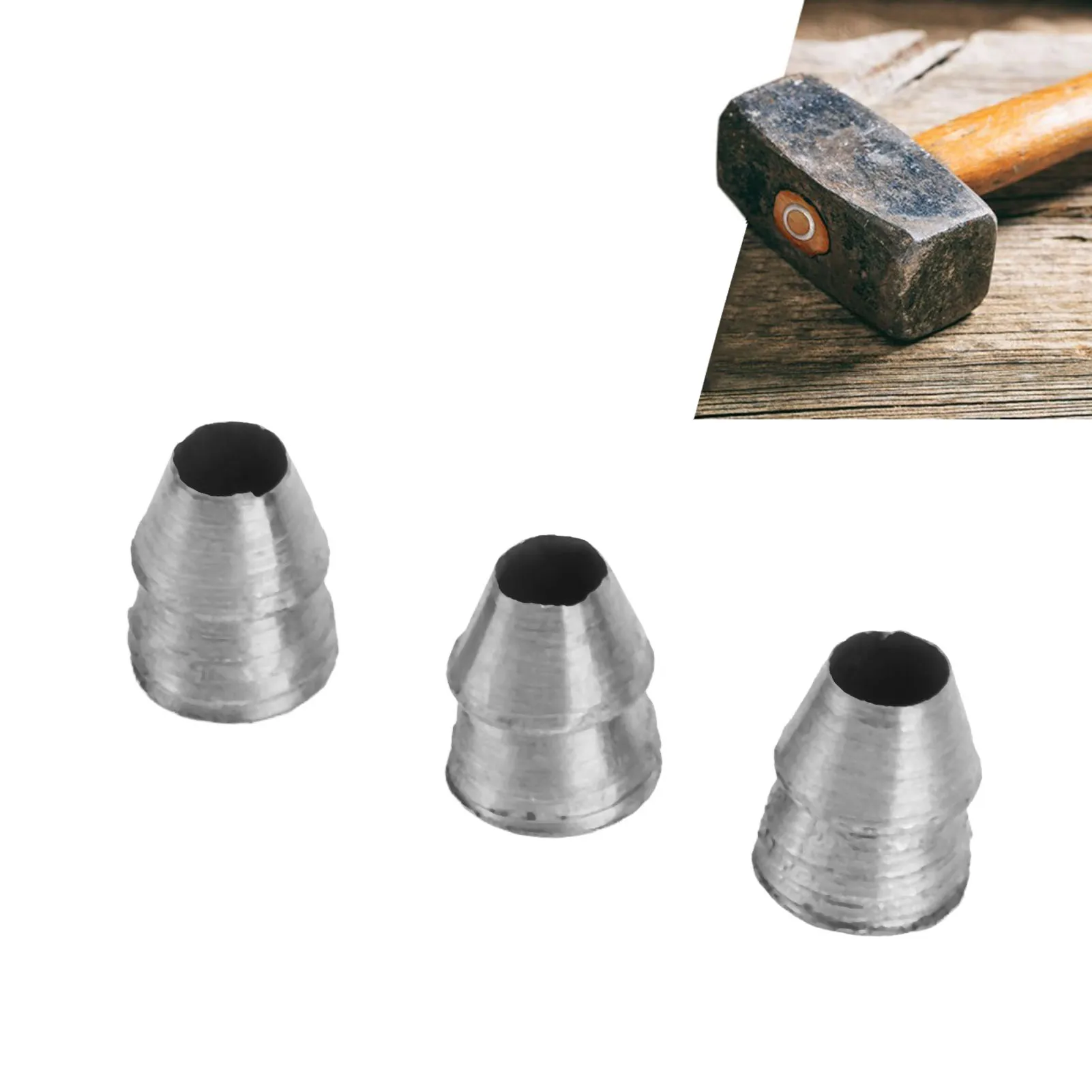 20pcs Safety Round Handle Wedges Steel Hammer Handle Splitting Wedge Set for Axe Claw Hammer Sledge Hammer Handle Wedge Kit 6