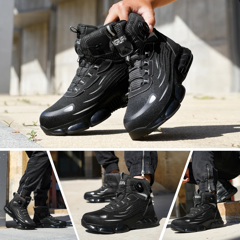 Men's High Top Comfortable Slip On Work Shoes