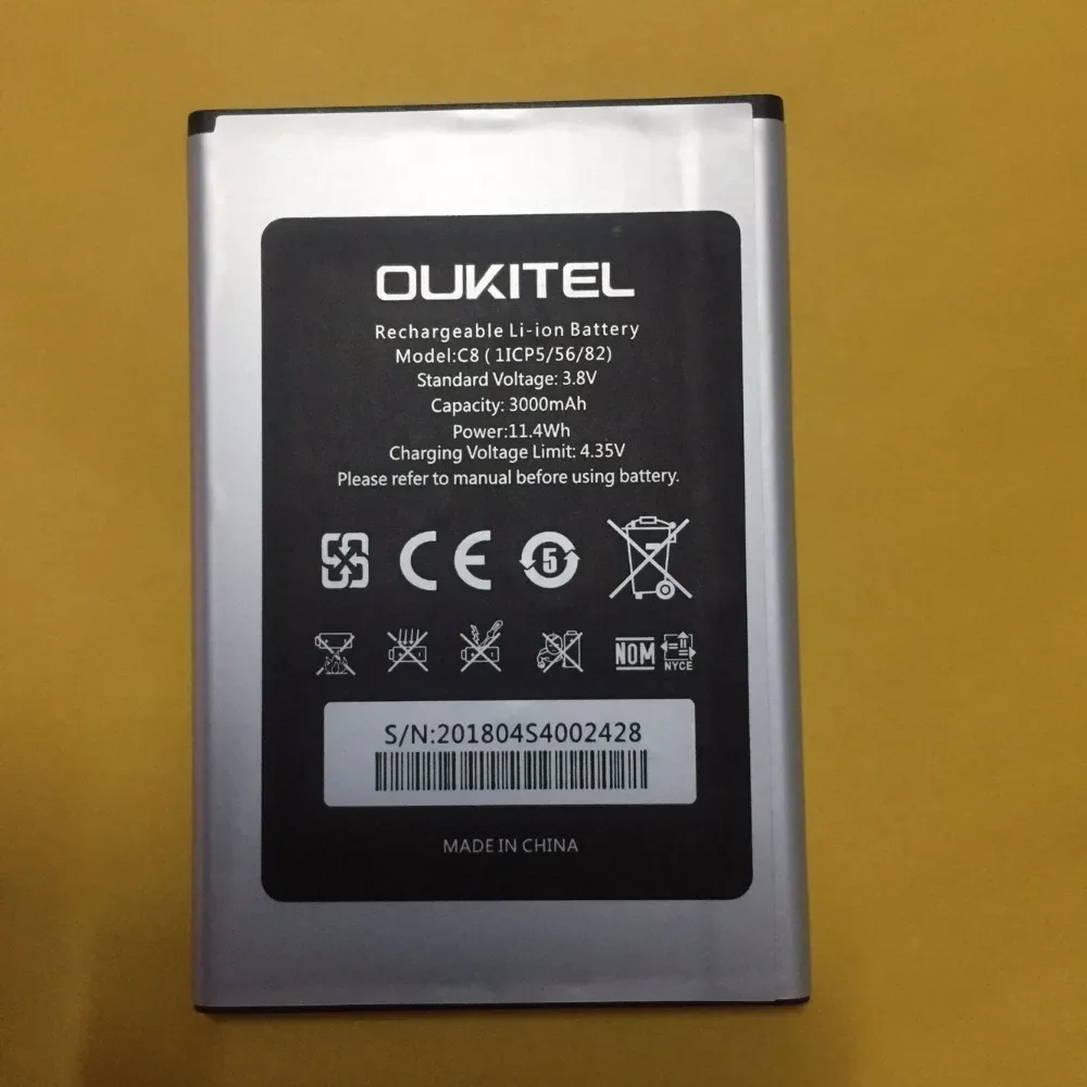 

For Oukitel C8 Mobile Phone Battery