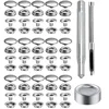 103pcs Stainless Steel Snap Fastener Kit 15mm Snap Button Press Stud Cap with Tools for Marine Boat Canvas Bag Leather DIY Craft 1