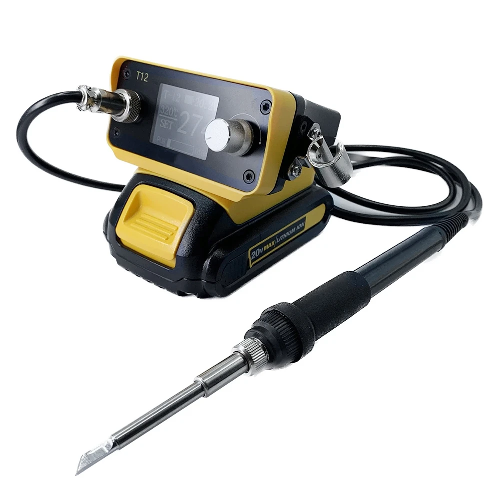 

T12 Cordless Soldering Iron Station Replacement Parts For Dewalt 20V Max Li-Ion Battery DIY Electric Digital Soldering Station