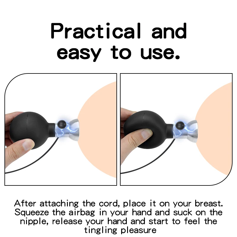 Electric Sex Toys Electric Shocker Nipple Sucker/Clamps Electrostimulator Nipples Pussy E stim Breast Clit Masturbator SM For Men/Women