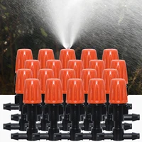 25pcs Misting Cooling Adjustable Nozzles w/ 1/4'' Tee for Drip Irrigation Garden Watering System Kit Flower Bonsai Greenhouse 1