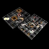 Acrylic Jewelry Tray Showcase Display Organizer Holder Dividers for Stud Drop Earring,Watch,Bead,Trinket Storage Box Dish Drawer 1