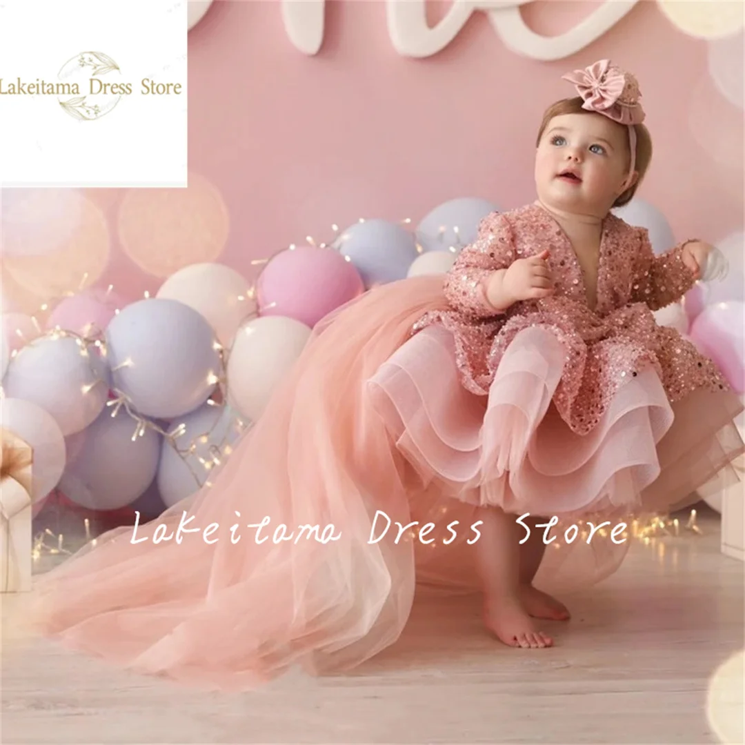 Girls Birthday Princess Dress Flower Girl Wedding Puffy Dress