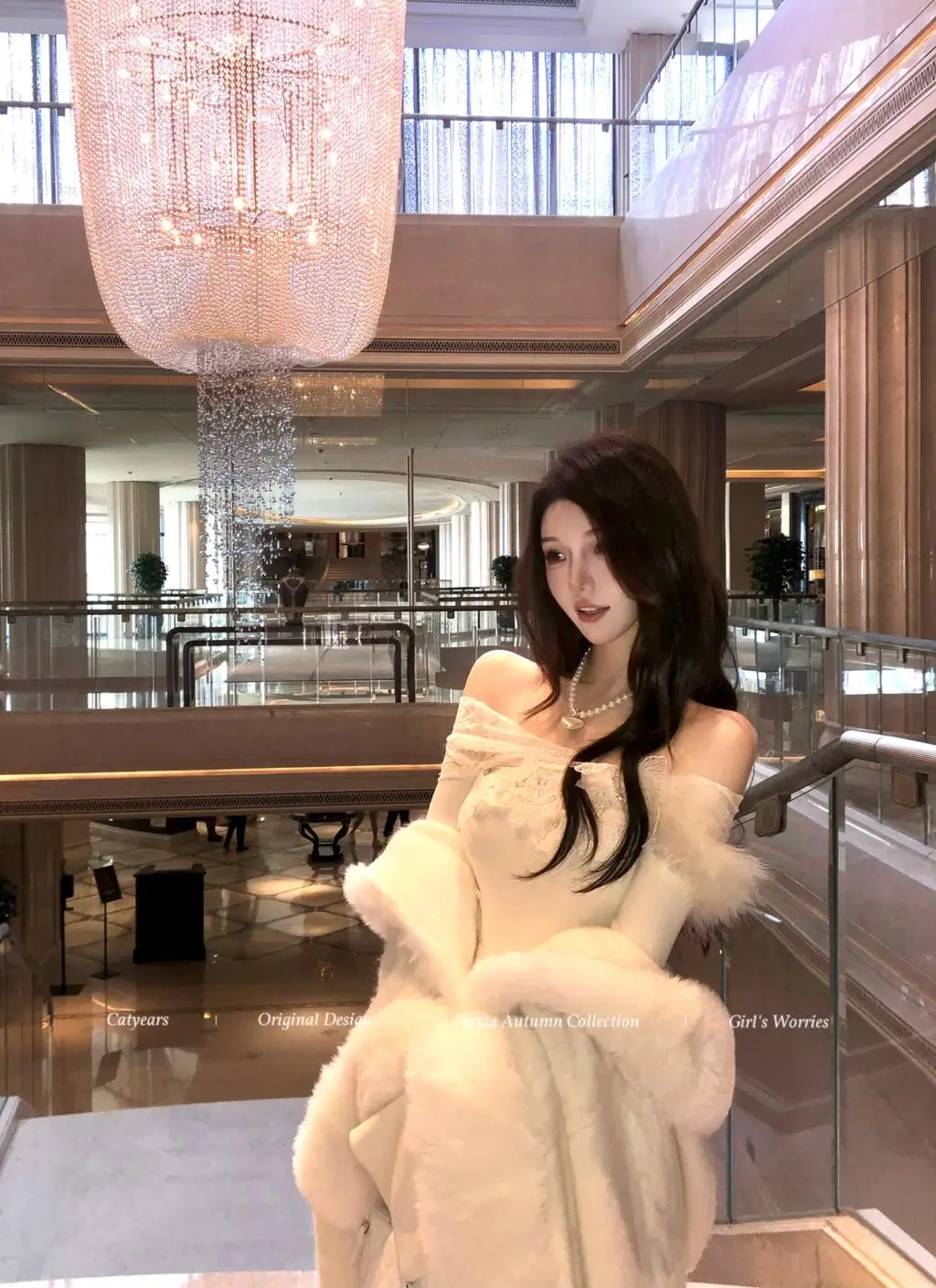 Vestidos de punto nuevos de otoño e invierno para mujer, cuello alto, manga acampanada, encaje de retazos, corte sirena, moda coreana, Vestidos para mujer