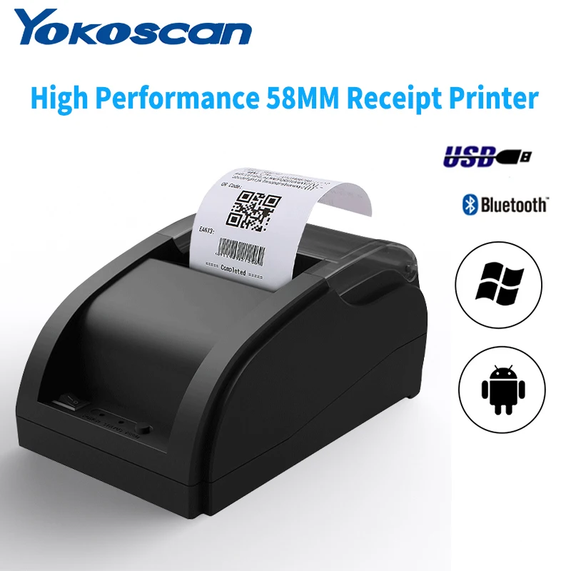 Usb Mais Bluetooth Impressora Térmica de Recibos Impressão de Alta Velocidade 58 mm 80 mm por segundo Compatível com Comandos de Impressão Esc e Pos para Restaurante 58a