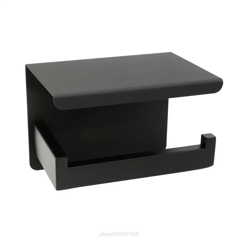 Multifunctional Wall-mount Tissue Holder with Tray Stainless Steel Toilet Paper Dispenser Without Drilling JY29 22 paper towel holder toilet paper holder toilet paper rack toilet roll holder paper towel rack tissue holder