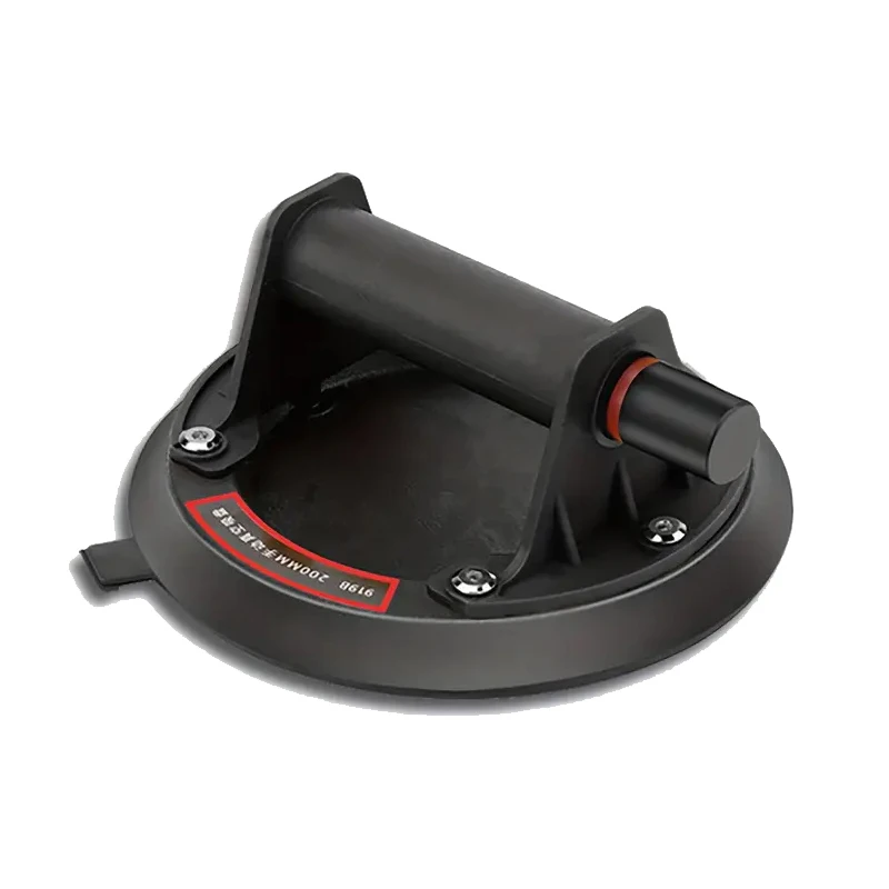 Can handle large glass, granite, tile, etc. Manual lifting suction cup, 8-inch rubber sole, plastic handle