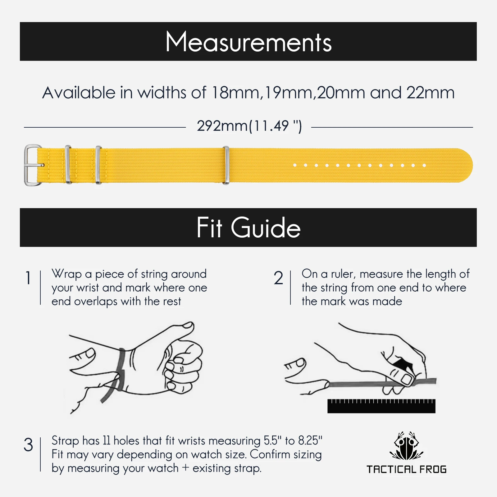 Ribbed Nylon Universal Watchband – Comfortable & Breathable Strap in Multiple Colors for All Sizes
