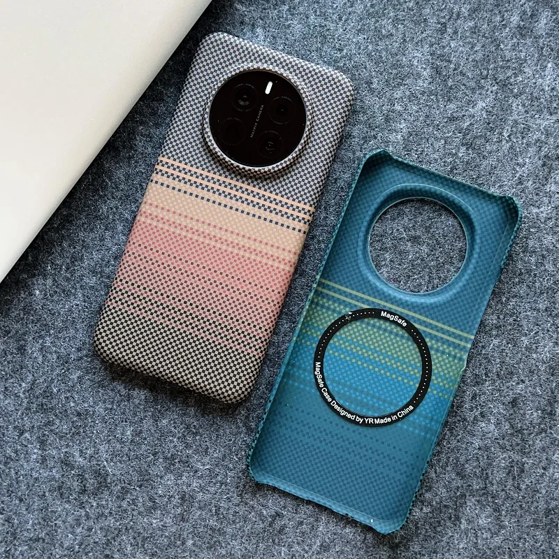 Luxury Carbon Fiber Matte Phone Case - Magnetic Shockproof Back Cover