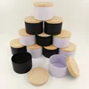 120pcs 4oz 8oz Round Tin Cans for Candles Black/White Crafts Candle Packaging Tin Cans With Wood Grain Lids In Bulk Metal Candle 1