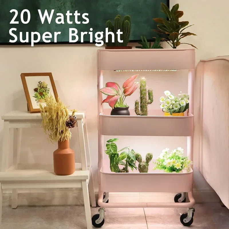 Ultra-Thin Full Spectrum LED Grow Light with Dimmable Timer