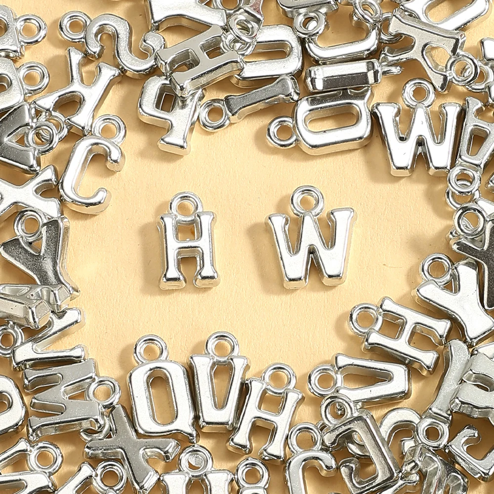 50g/Packung Gemischte Buchstaben-Acryl-Anhänger in Gold, Silber, Roségold und Bunten Farben für DIY-Schmuckherstellung – Detail 2