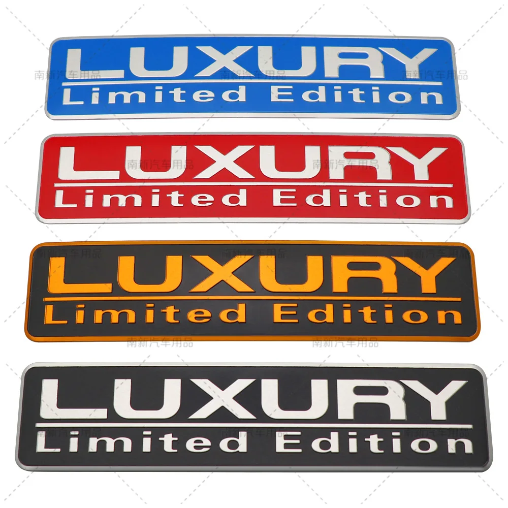

Car body scratch sticker LUAURY Limited Edition car label car English tail decoration aluminum sticker
