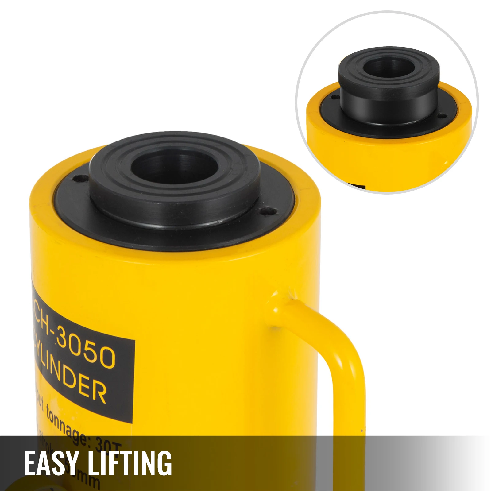 VEVOR 20T/30T/60T Hollow Plunger Hydraulic Cylinder Jack Single Acting Ram Cylinder 100mm Heavy Duty Lifting Tool 4