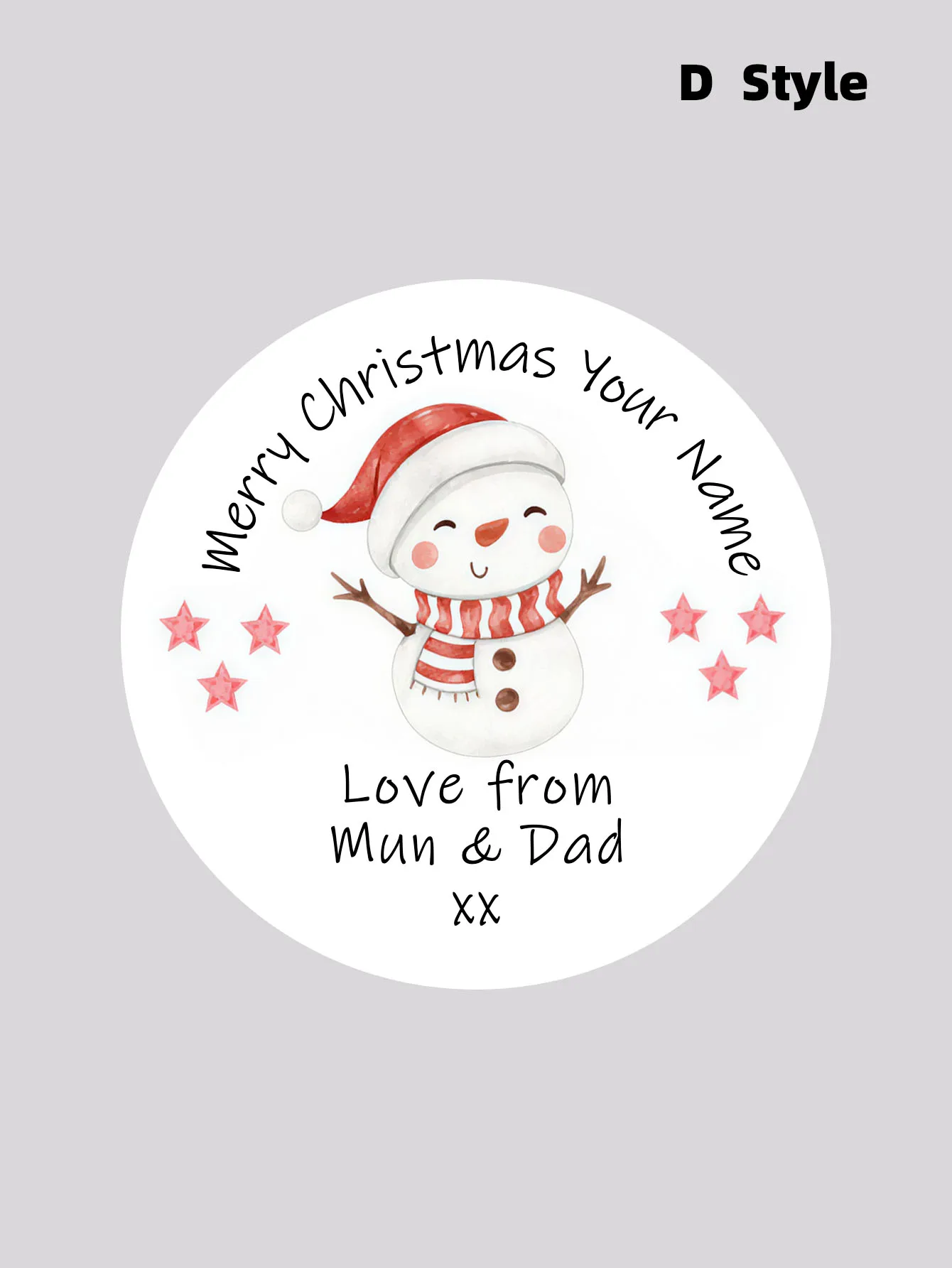 Custom Round Stickers with Personalized Text for DIY Projects, Holiday Decorations & Organization Labels