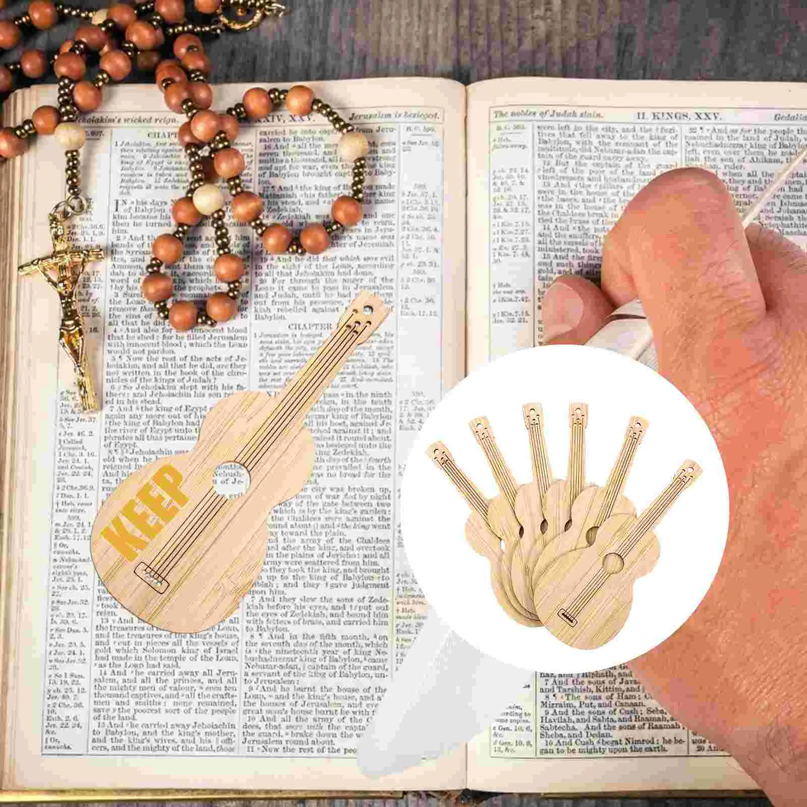 

6 Pcs Blank Bamboo Bookmark Custom Page Brand Acrylic Student Reward Favor Bookmarks Manual