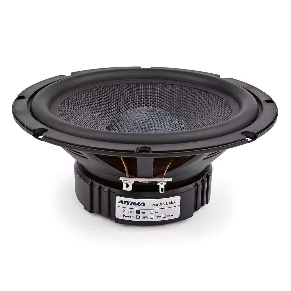 Audio Speakers AIYIMA 1Pcs Midrange Bass Sound Speaker 6.5 Inch 4 8 Ohm 40W Glass Fiber Woofer Audio Loudspeaker DIY Home Theater Bookshelf