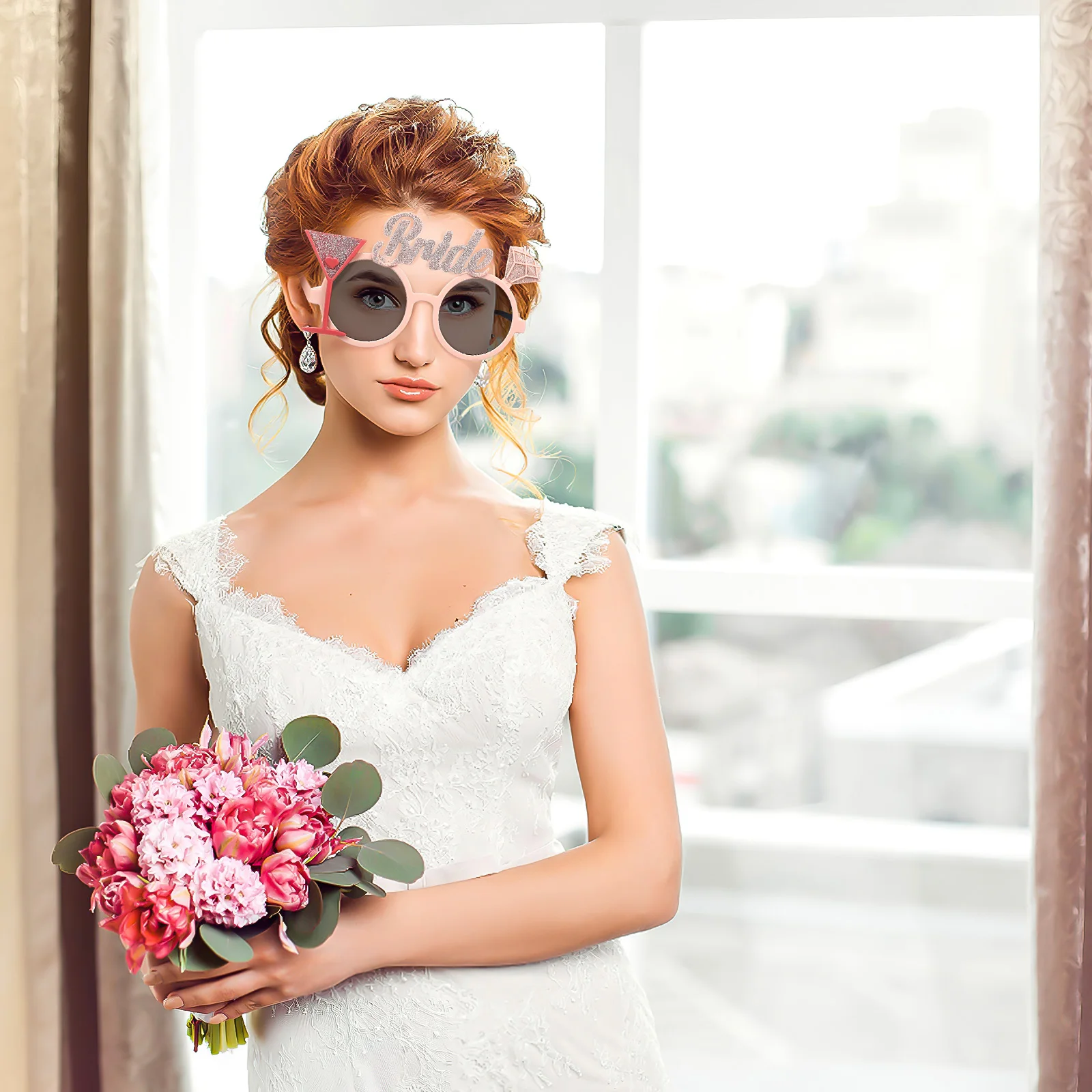 Bride Groom Funny Eye Glasses Bachelorette Party Eye Glasses Photo Props Wedding party Decoration Bridal Shower favors handheld photo props