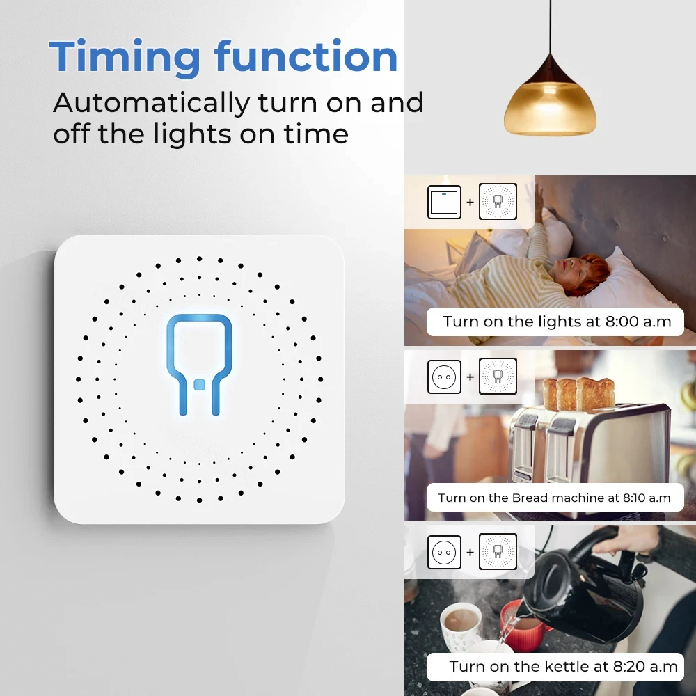 16A Tuya WiFi ZigBee Smart Switch 2-way Control Mini Smart Breaker Work With Alexa Google Home Alice