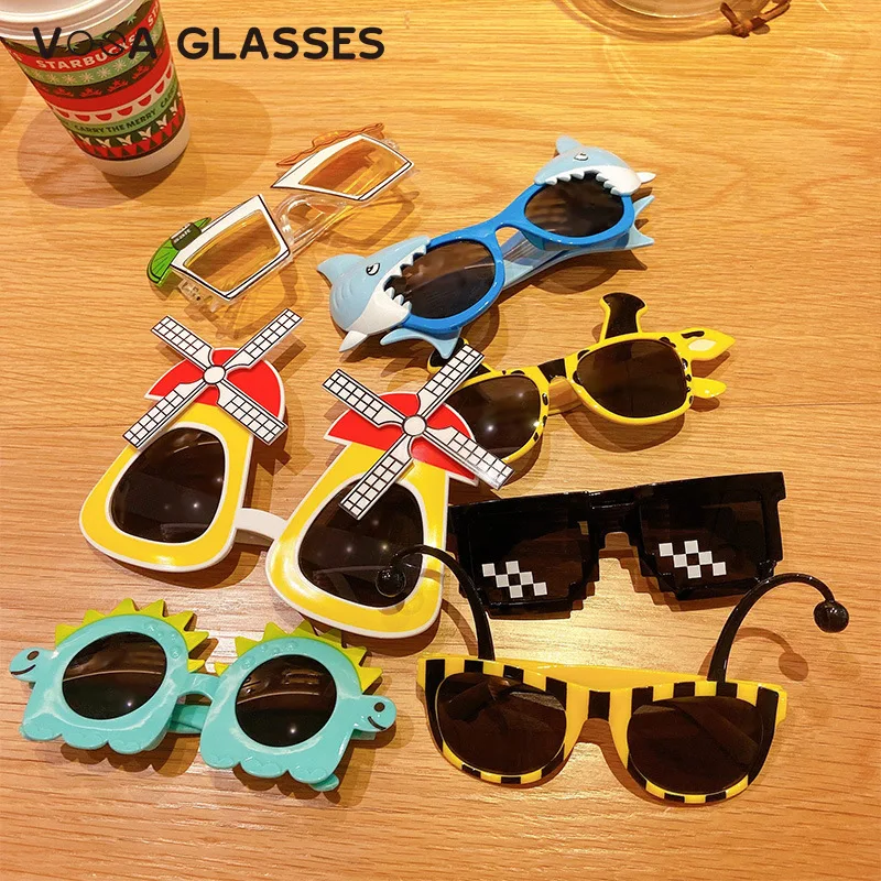 Summer Children Cute Dinosaur Cartoon Sunglasses Outdoor Sun Protection Sunglasses Baby Shade Glasses Kid UV400