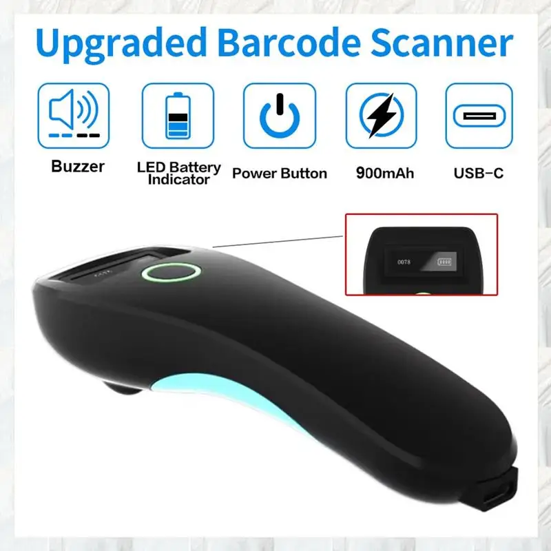 Hot Selling-C70 Handheld Portable Express Scanner Wireless Bluetooth Barcode Scanner,Mini Handheld Portable Pocket Reader,C70 Ha