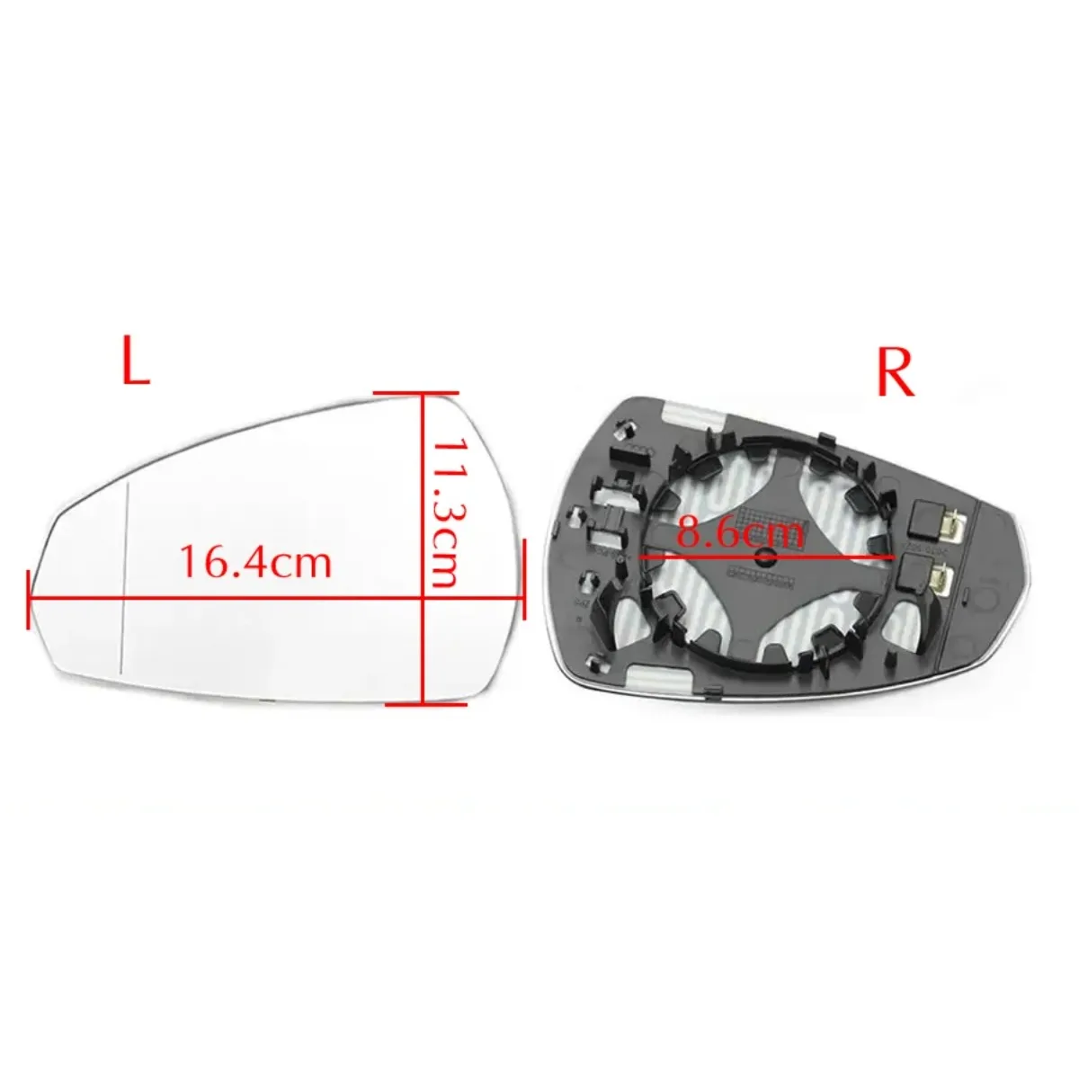 Heated Reflective Lens Glass for Rearview Mirrors - Left/Right Side