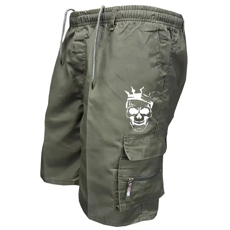 Mens Cargo Shorts Side Multi-pockets Loose Work Shorts Casual Pants Male Outdoor Hiking Sports Shorts Male Clothing