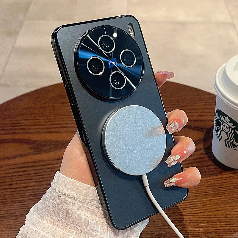 Luxury Magnetic Full-Coverage Lens Protection Acrylic Case with Shockproof Bumper and Anti-Fingerprint Features