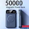 50000mAh Power Bank Wireless Fast Charging Magsafe Battery Magnetic Digital Display Power Bank For Iphone Xiaomi Samsun Huawei 1
