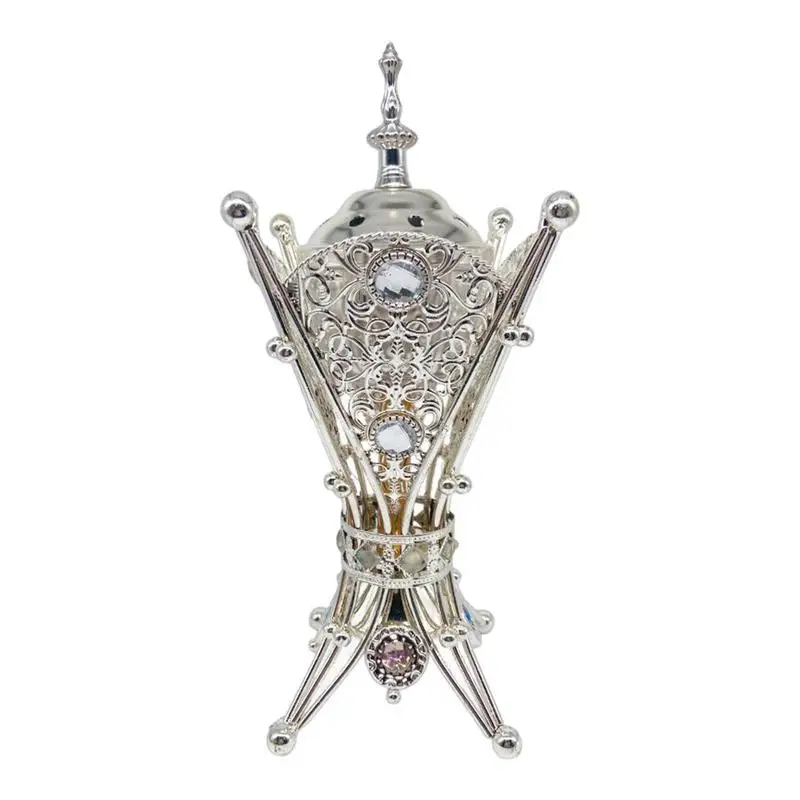 

Cone Incense Burner Middle Eastern Style Desktop Ornament With Lid For Meditation Sauna Yoga Aromatherapy Sandalwood Accessories