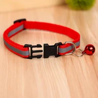   1PC Pet Reflective Breakaway Cat Collar Neck Ring Necklace Bell Pet Products Safety Elastic Adjustable Pet Reflective Collar 5