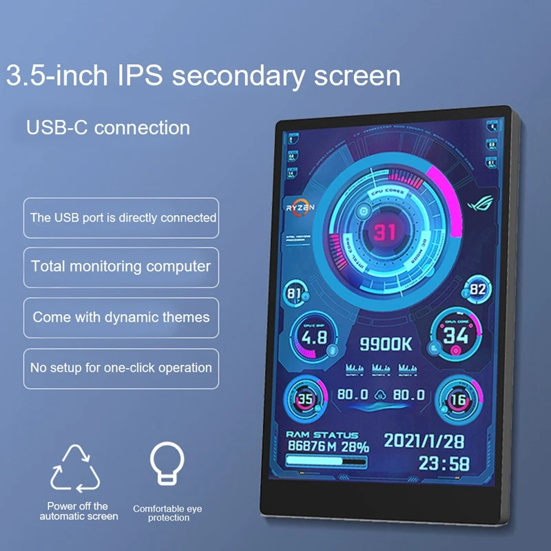 1 Ʈ 3.5 ġ IPS ǻ   ȭ, USB   ȭ AIDA64