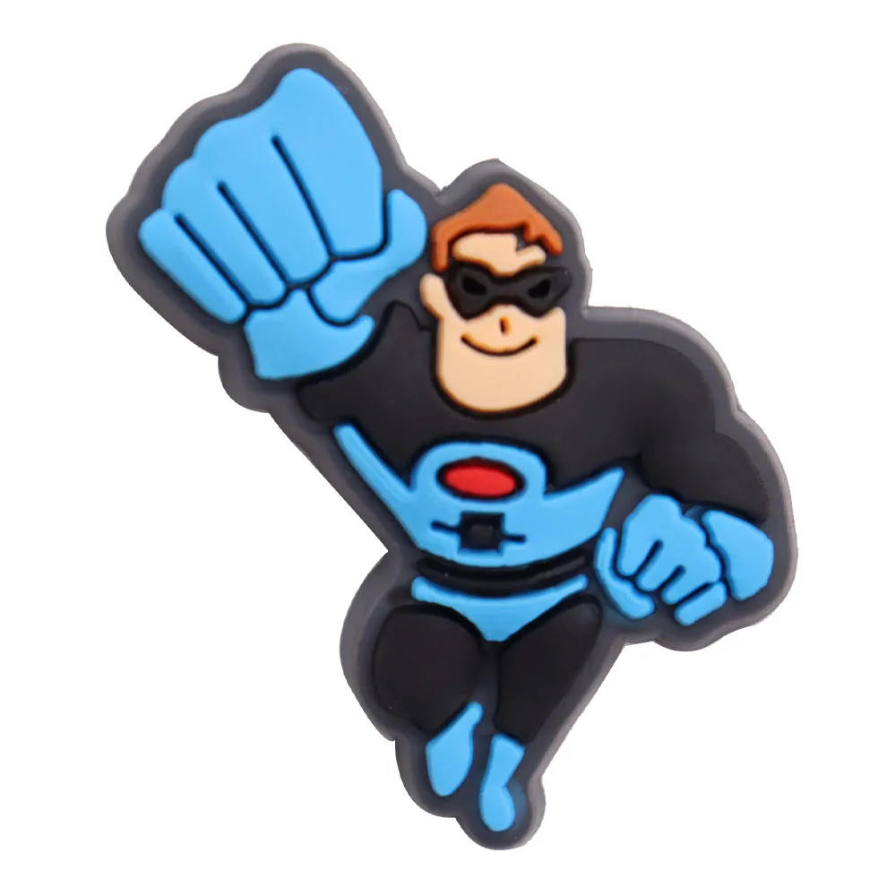 1-10Pcs The Incredibles Bob Duff Superpower Garden Shoe Charms Buckle Boys Girls Cartoon Accessories DIY Backpack