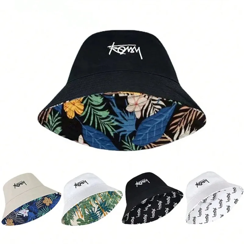 Embroidered printed fisherman hat for men and women, suitable for outdoor leisure activities, sun protection hat for all seasons Embroidered printed fisherman hat for men and women, suitable for outdoor leisure activities, sun protection hat for all seasons