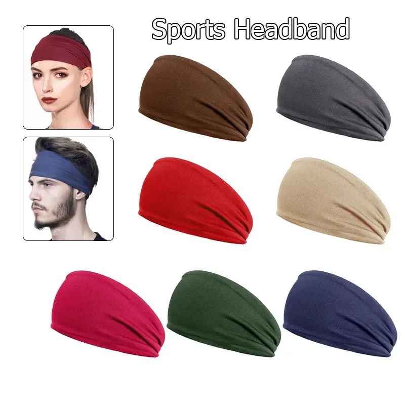 Outdoor Sports Headband Fitness Hair Bands Man Woman Hair Wrap Brace Breathable Absorbent Sweat Head Band for Tennis Yoga