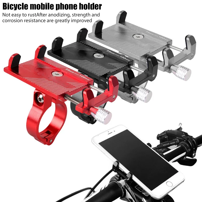 

Bicycle Scooter Aluminum Alloy Mobile Phone Holder Mountain Bike Bracket Stand Cycling Accessories