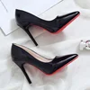 2025 New Women's High Heels Red Sole Pointed Toe Stiletto Heels Classic Style Wedding Dinner Complete Colors Shallow Top Shoes 2