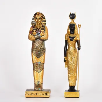 Egyptian Pharaohs Egypt God of Life Statue Model Egyptian Pyramid Tourist Souvenir Home Room Office Desk Decoration Accessories