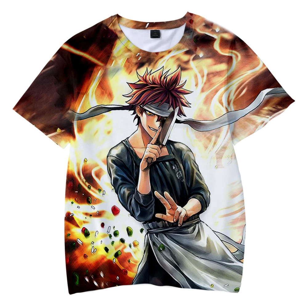 Food Wars Anime Soma Yukihira T Shirt Harajuku Fashion Men's