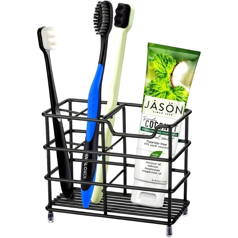 Bathroom Toothbrush Toothpaste Holder Stand Stainless Steel Accessories Organizer