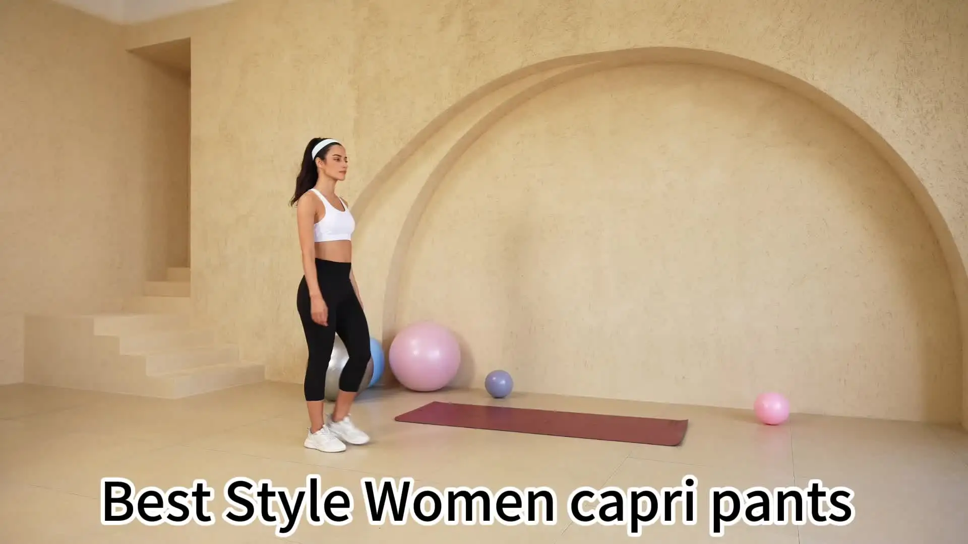 High Waisted capri pants with pockets