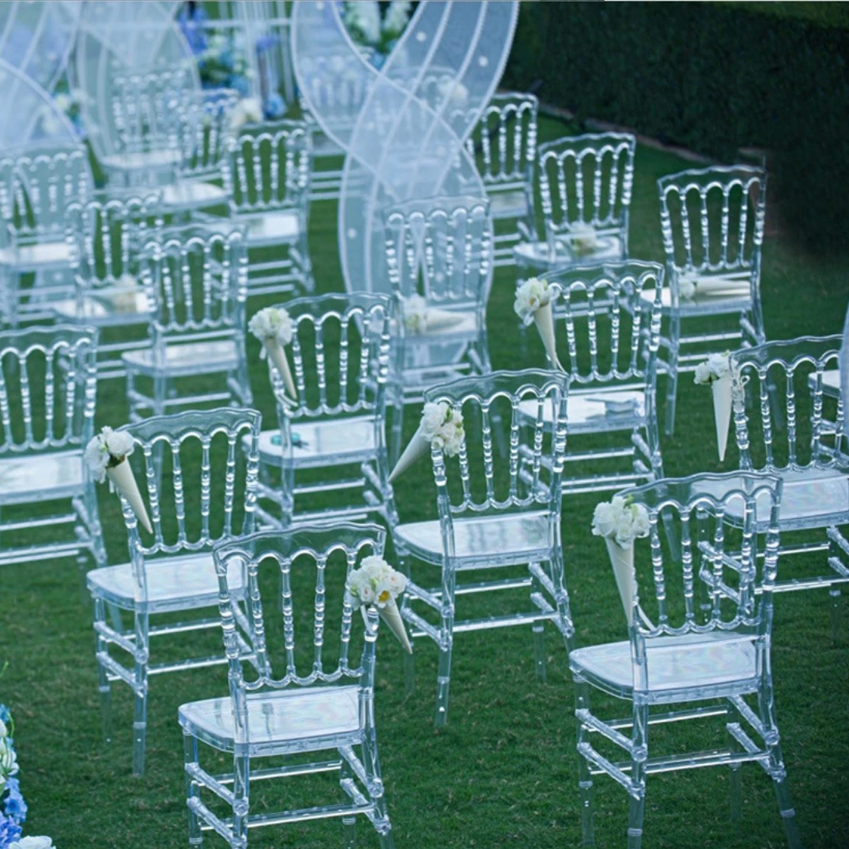 50pcs）Plastic Acrylic Transparent Perspex Dining Chair Crystal Transparent Party Event Clear Chiavari Wedding 2969