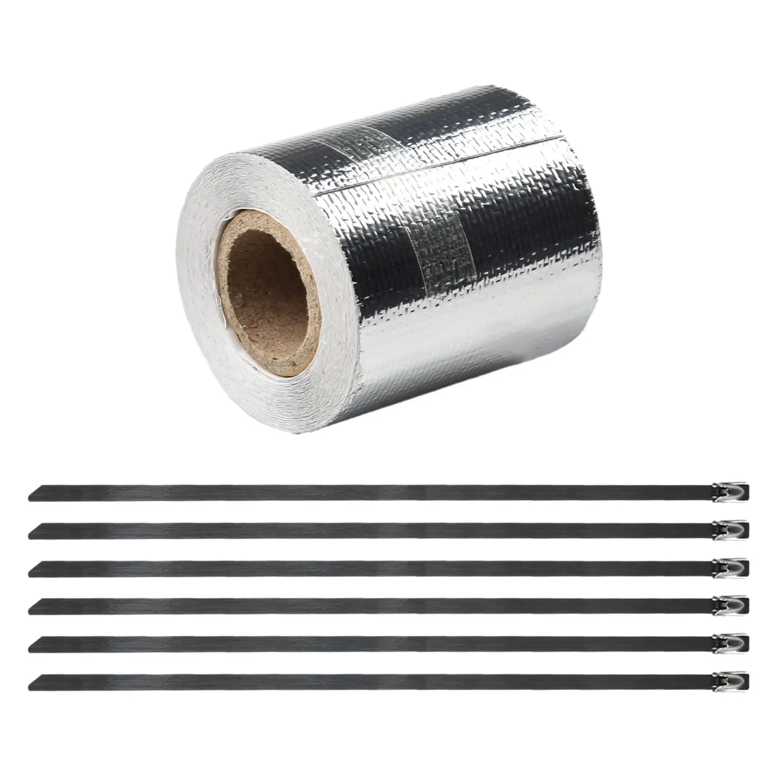 Exhaust Pipe Insulation Tape Exhaust Heat Tape Manifold Downpipe High Temperature Bandage Tape Aluminum Foil Wrap 4